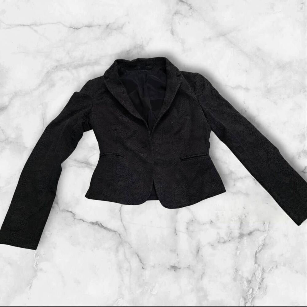 Express Black Snakeskin Print Blazer Size 0